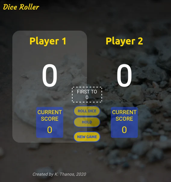 Dice Roller Game Smaller Screen