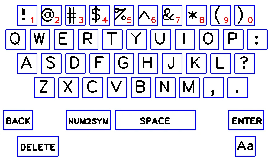 Virtual Keyboard Layout - symbols